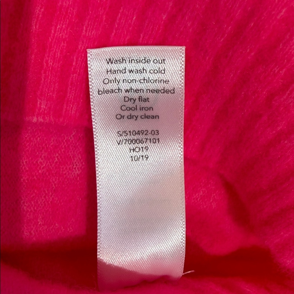 NWT Athleta Transit Crew Sweater Size S Bright Neon Pink Wool Blend - Picture 10 of 13